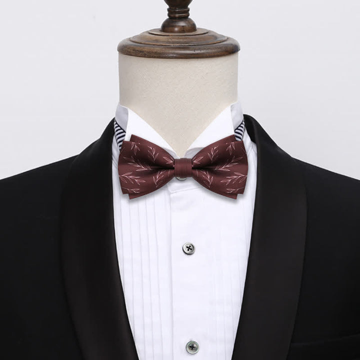 Elegante Herrenfliege in Weinrot mit Weidenmuster