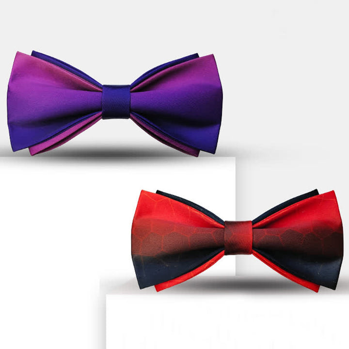 Gradient Farben doppellagige Bräutigam Fliege für Herren