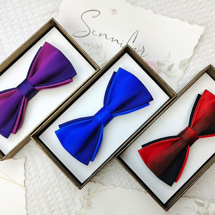 Gradient Farben doppellagige Bräutigam Fliege für Herren