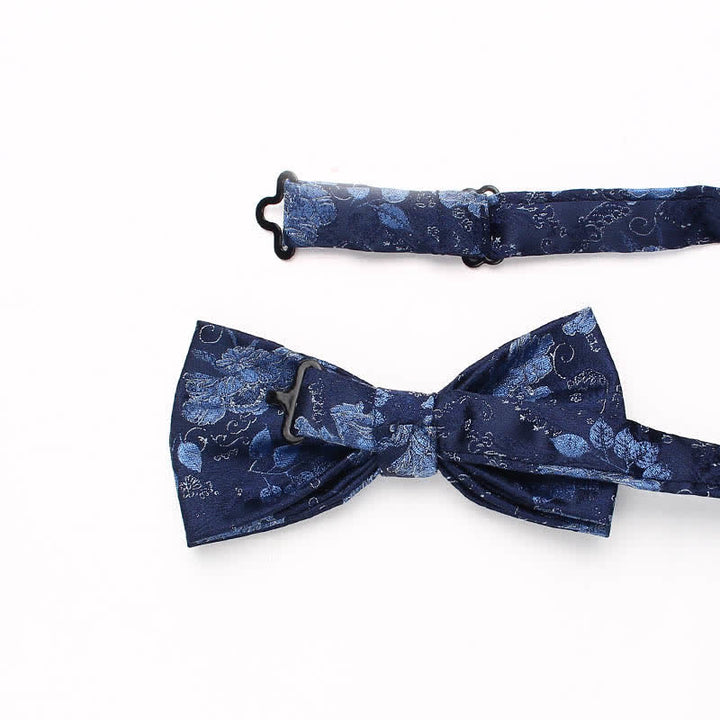 Herren Vintage-Stil Florale Gestreifte Fliege