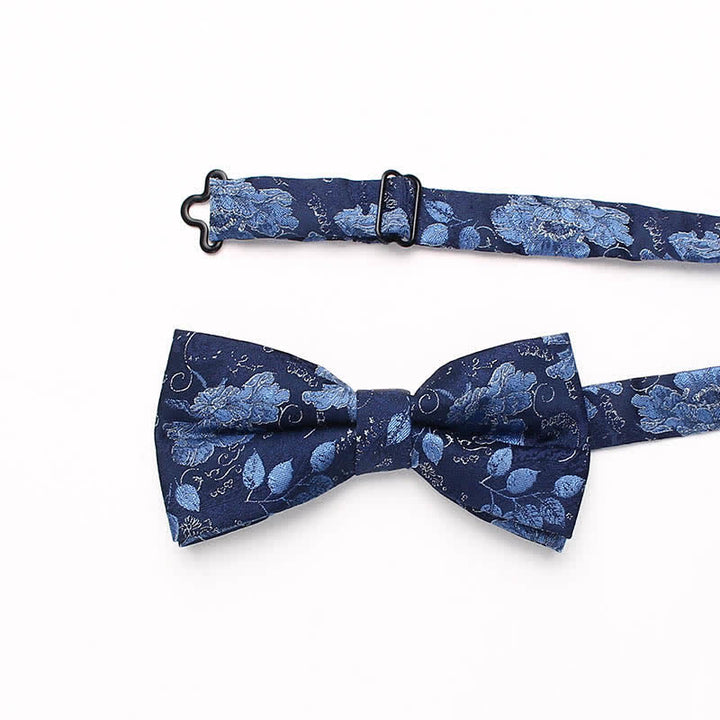 Herren Vintage-Stil Florale Gestreifte Fliege