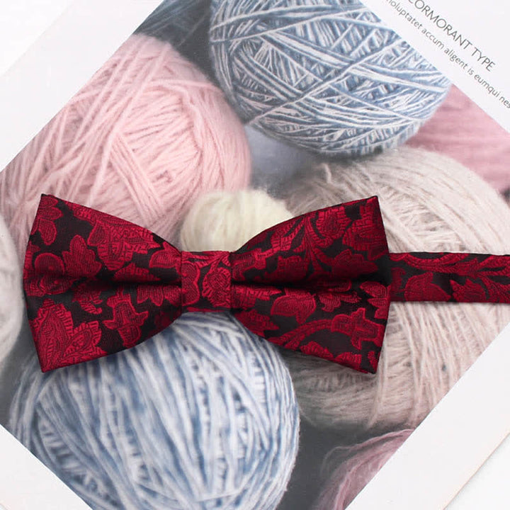 Herren Vintage-Stil Florale Gestreifte Fliege