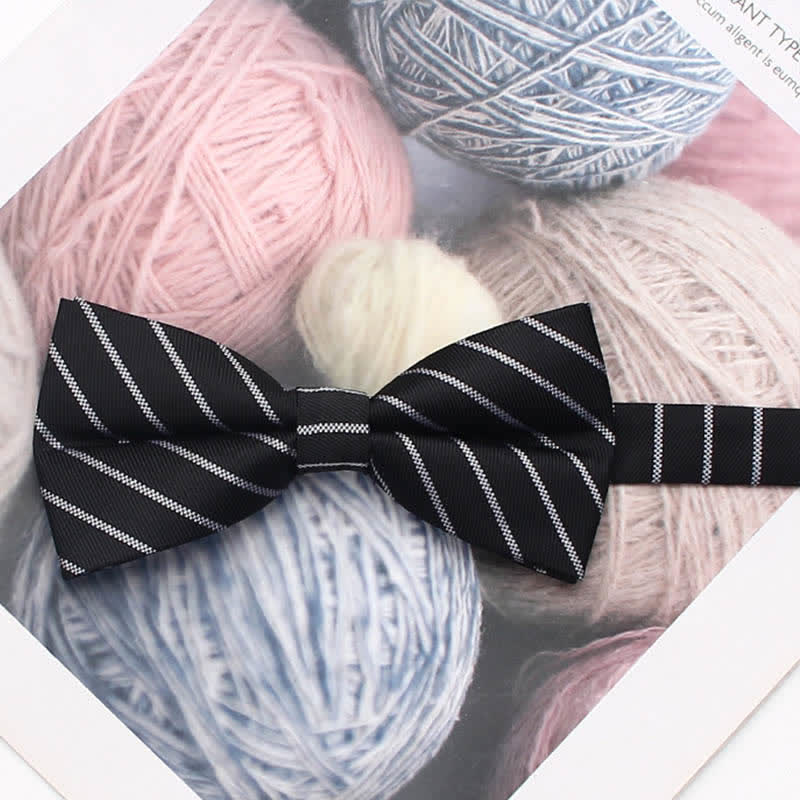 Herren Vintage-Stil Florale Gestreifte Fliege