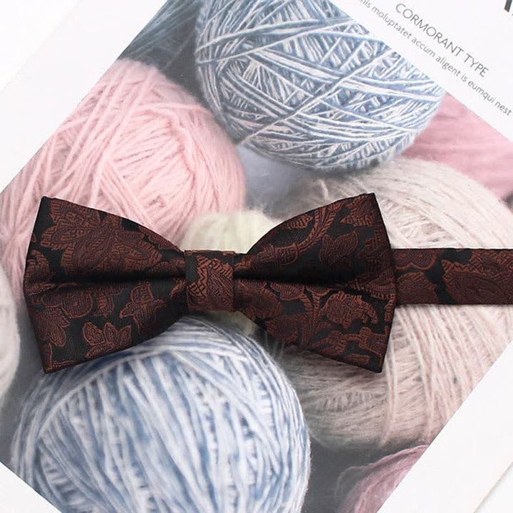 Herren Vintage-Stil Florale Gestreifte Fliege