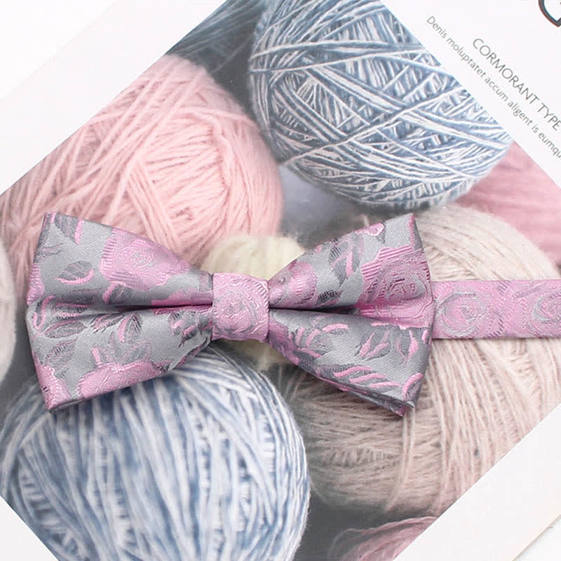 Herren Vintage-Stil Florale Gestreifte Fliege