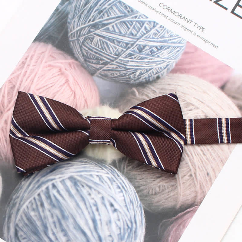 Herren Vintage-Stil Florale Gestreifte Fliege