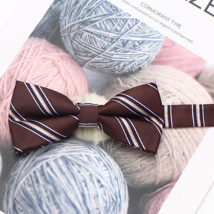 Herren Vintage-Stil Florale Gestreifte Fliege