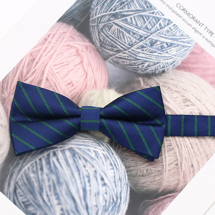 Herren Vintage-Stil Florale Gestreifte Fliege