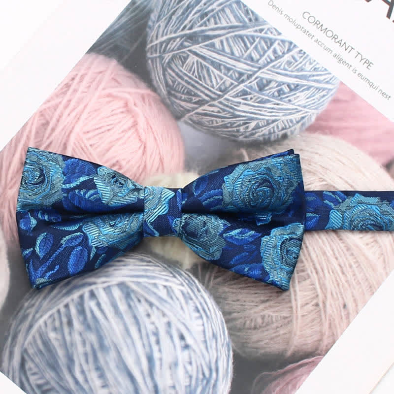 Herren Vintage-Stil Florale Gestreifte Fliege
