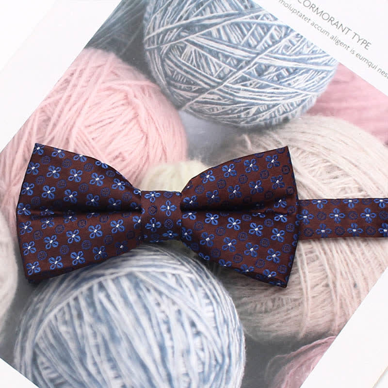 Herren Vintage-Stil Florale Gestreifte Fliege