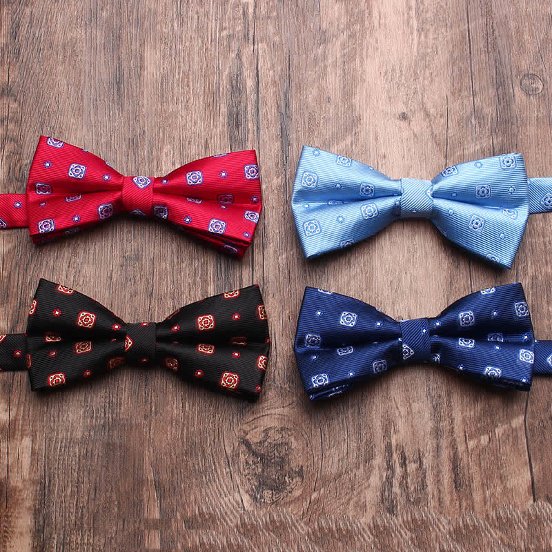 Herren Vintage-Stil Florale Gestreifte Fliege