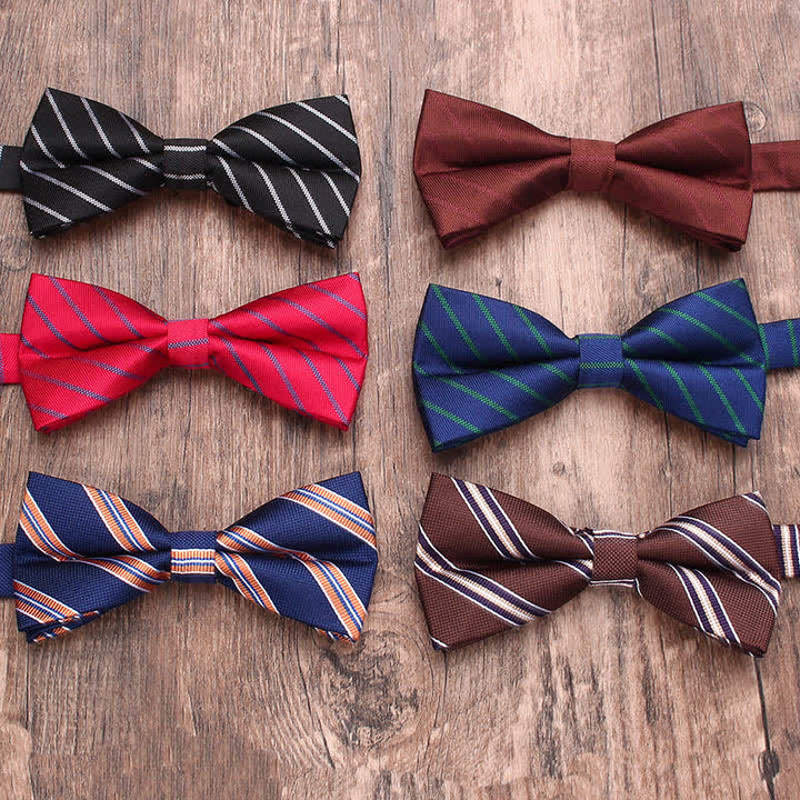 Herren Vintage-Stil Florale Gestreifte Fliege