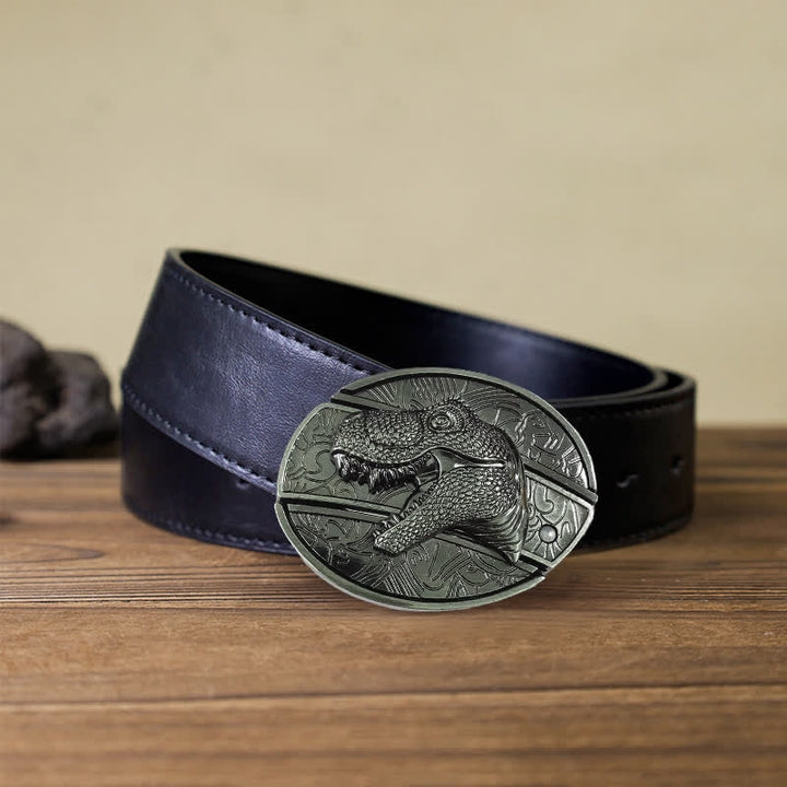 DIY Ledergürtel für Herren mit verstecktem Dinosaurier-Klappmesser