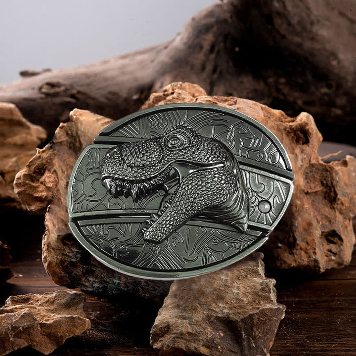 DIY Ledergürtel für Herren mit verstecktem Dinosaurier-Klappmesser