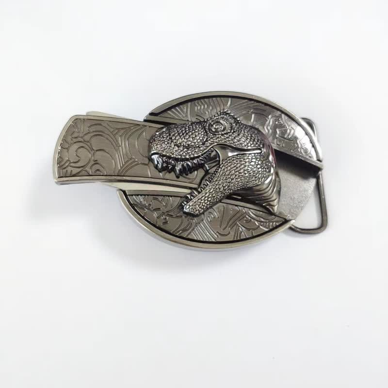 DIY Ledergürtel für Herren mit verstecktem Dinosaurier-Klappmesser