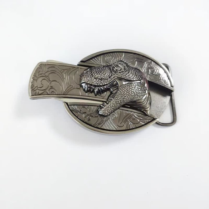 DIY Ledergürtel für Herren mit verstecktem Dinosaurier-Klappmesser