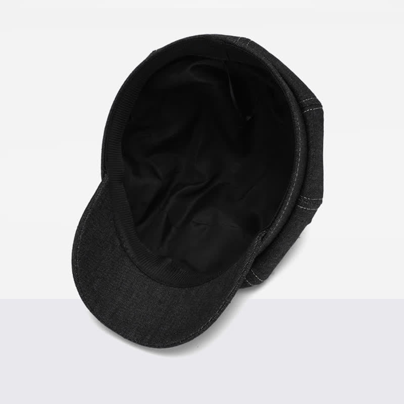 White Line Denim Newsboy Visor Beret Hut - image 6