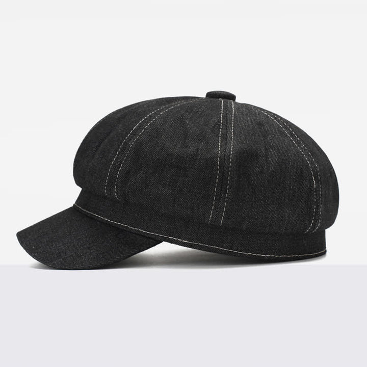 White Line Denim Newsboy Visor Beret Hut - image 4