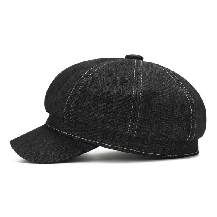 White Line Denim Newsboy Visor Beret Hut - image 1