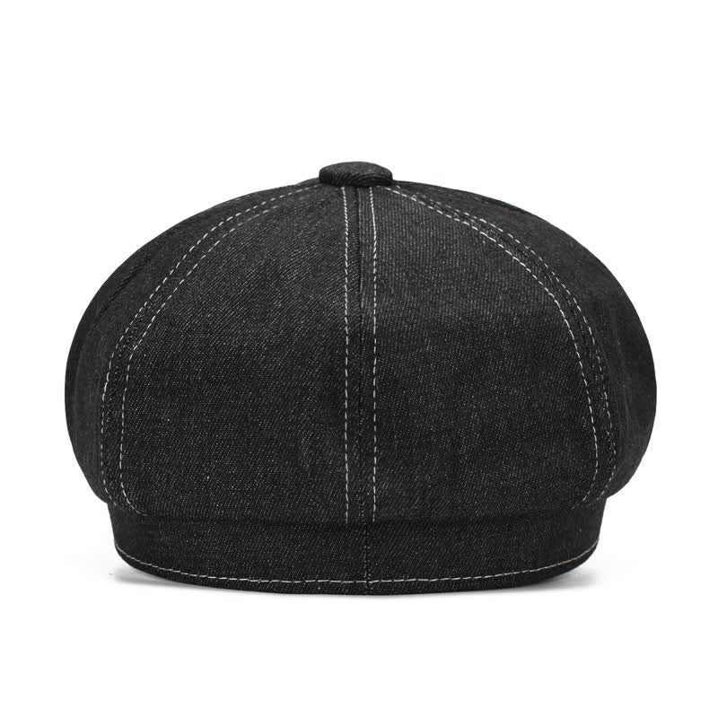 White Line Denim Newsboy Visor Beret Hut - image 3