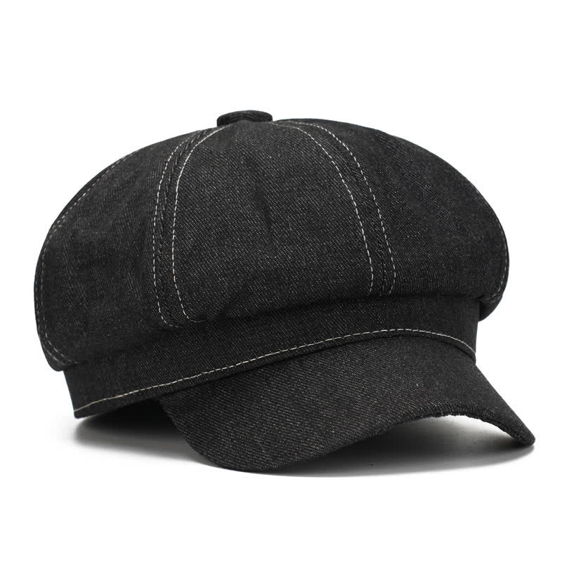 White Line Denim Newsboy Visor Beret Hut - image 2