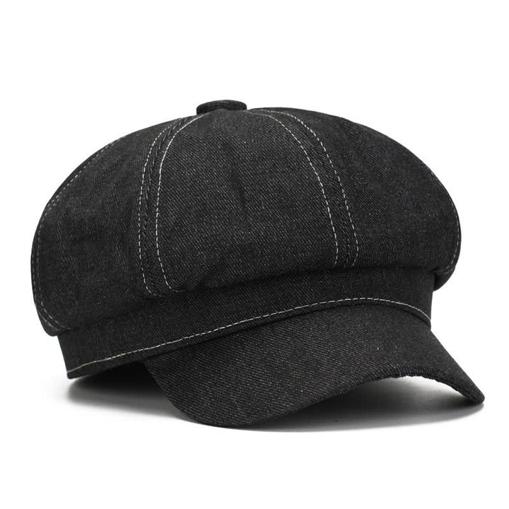 White Line Denim Newsboy Visor Beret Hut - image 2