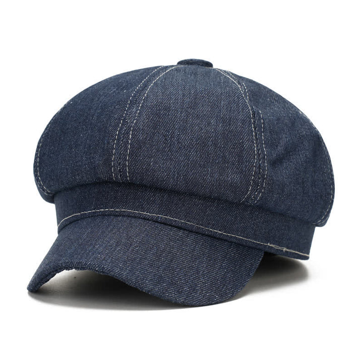 White Line Denim Newsboy Visor Beret Hut - Marineblau - Verstellbar (20 7/8"-24 /8") - image 9