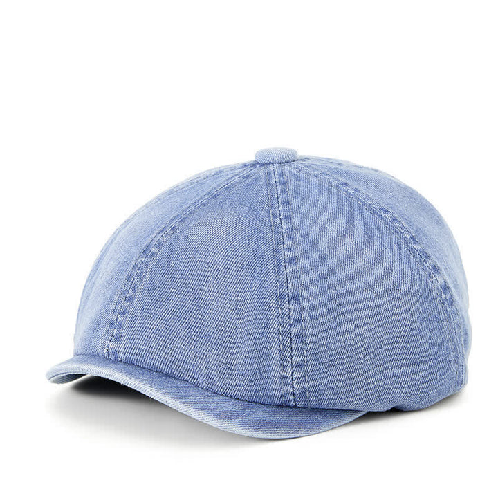 Vintage Wasch-Demin-Barett Hut mit Distressed-Effekt
