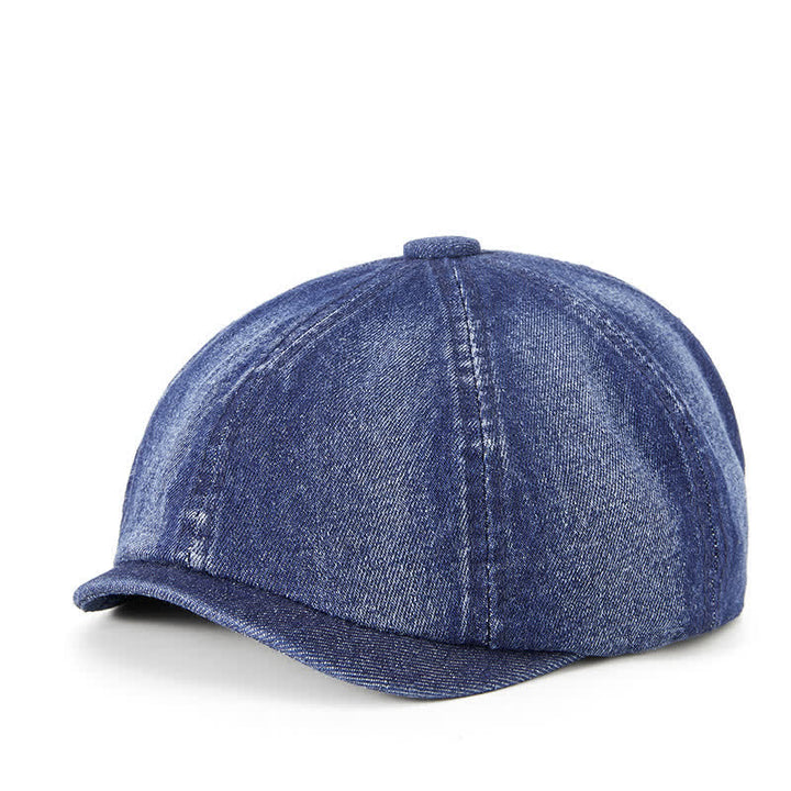 Vintage Wasch-Demin-Barett Hut mit Distressed-Effekt