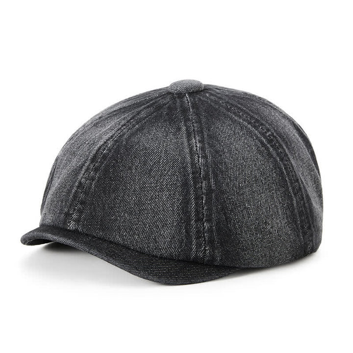 Vintage Wasch-Demin-Barett Hut mit Distressed-Effekt