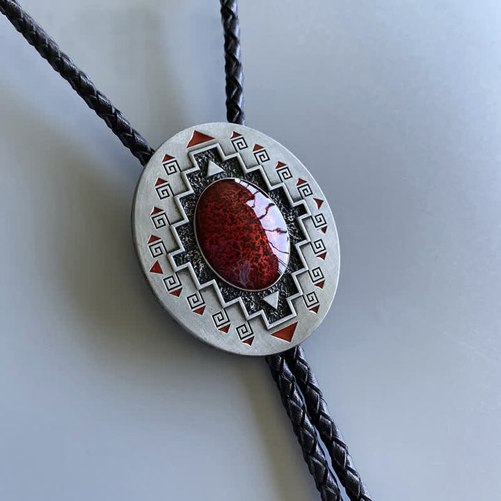 Vintage Rubin Western Indianer Totem Bolo Krawatte