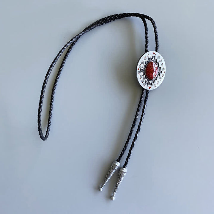 Vintage Rubin Western Indianer Totem Bolo Krawatte