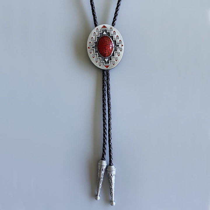 Vintage Rubin Western Indianer Totem Bolo Krawatte