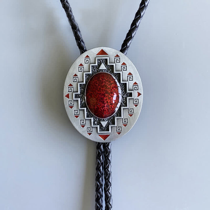 Vintage Rubin Western Indianer Totem Bolo Krawatte