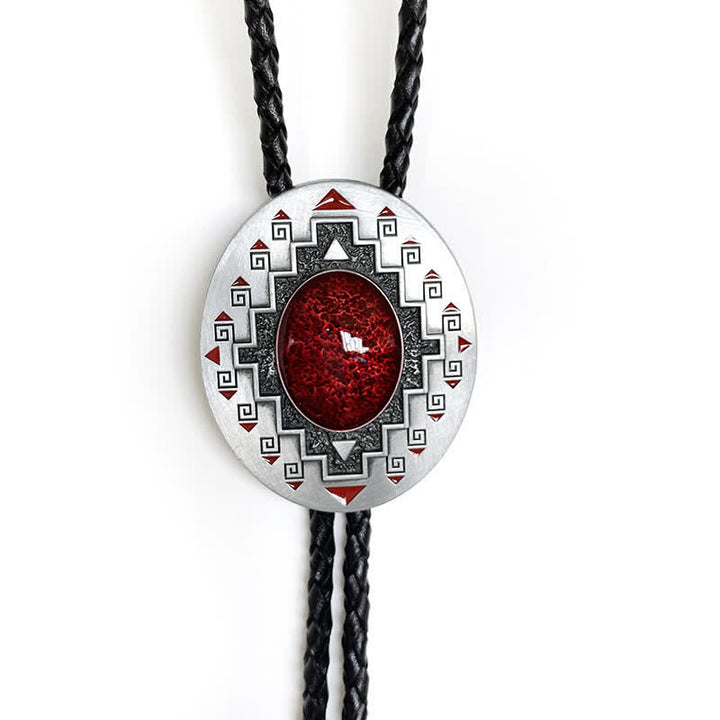 Vintage Rubin Western Indianer Totem Bolo Krawatte