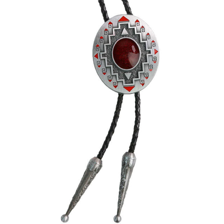 Vintage Rubin Western Indianer Totem Bolo Krawatte