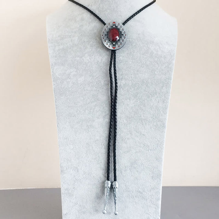Vintage Rubin Western Indianer Totem Bolo Krawatte