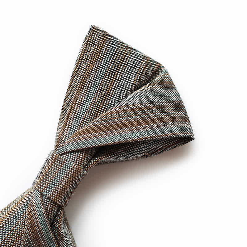Herren Coffee Green Neutral gestreifte Fliege
