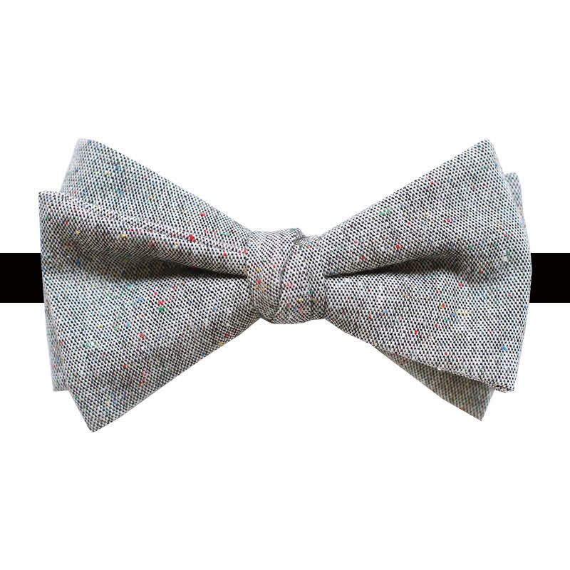 Herren Graue Palette Bunte Punkte Leinen Fliege