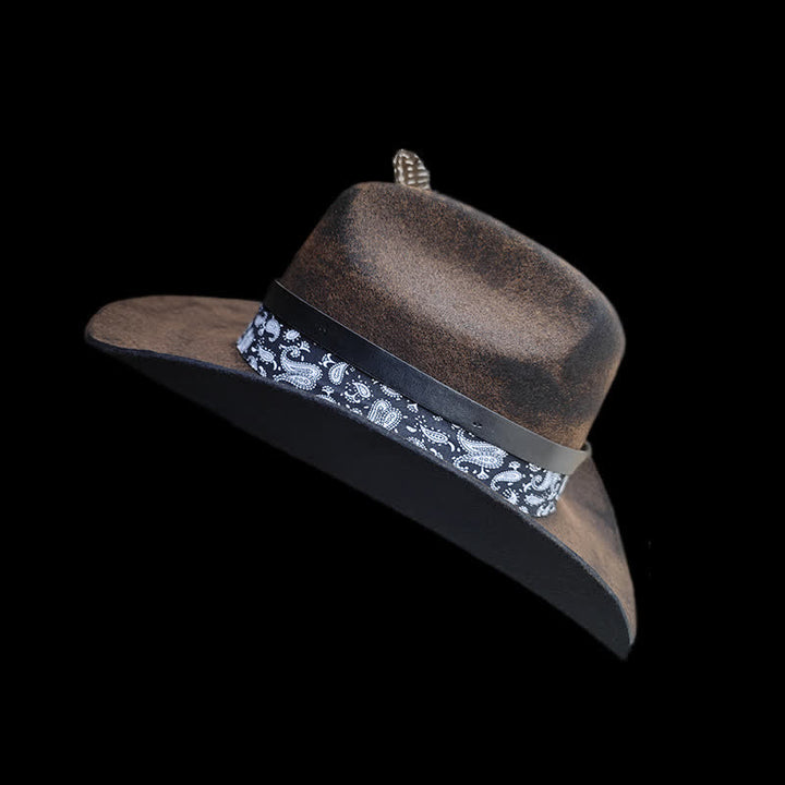 Rock Star Paisley Feder Woll-Cowboyhut - image 3