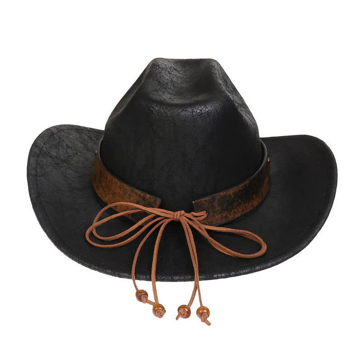 Longhorn Bull Vintage Imitation Leather Crack Cowboy Hat - image 17
