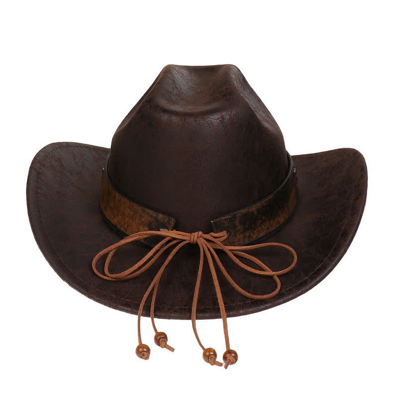 Longhorn Bull Vintage Imitation Leather Crack Cowboy Hat - image 14