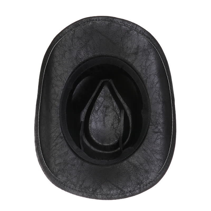 Longhorn Bull Vintage Imitation Leather Crack Cowboy Hat - image 8