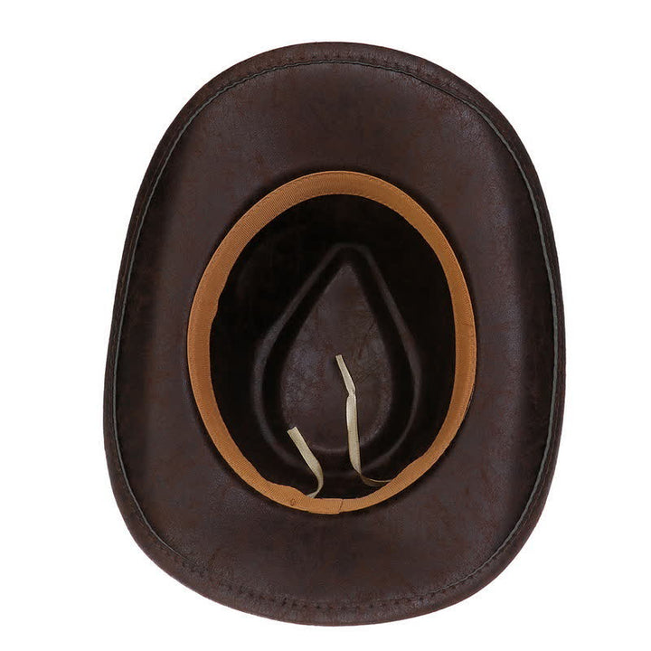 Longhorn Bull Vintage Imitation Leather Crack Cowboy Hat - image 5