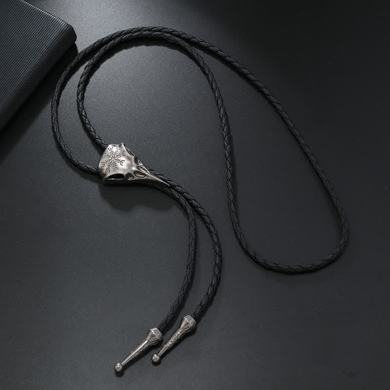 Wikinger-Langhalsvogel-Schädelanhänger-Bolo-Krawatte - image 5