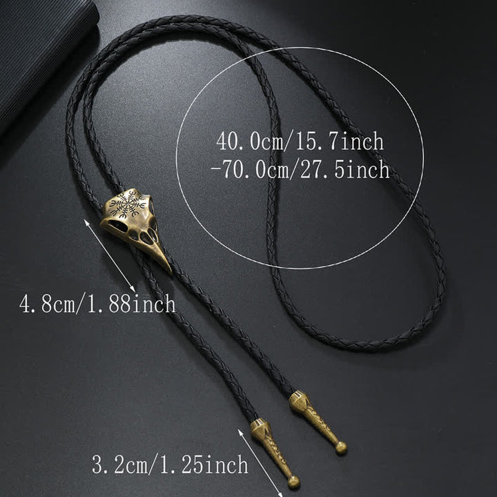 Wikinger-Langhalsvogel-Schädelanhänger-Bolo-Krawatte - image 2