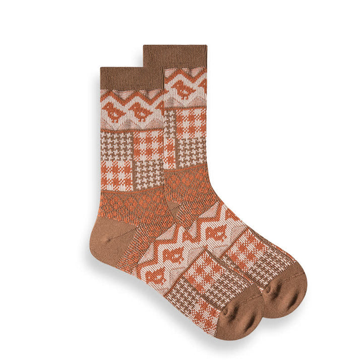 Retro National Style Ethno-gestreifte Socken