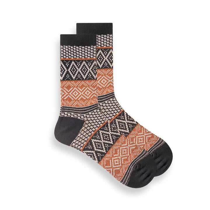 Retro National Style Ethno-gestreifte Socken