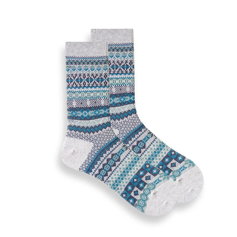 Retro National Style Ethno-gestreifte Socken
