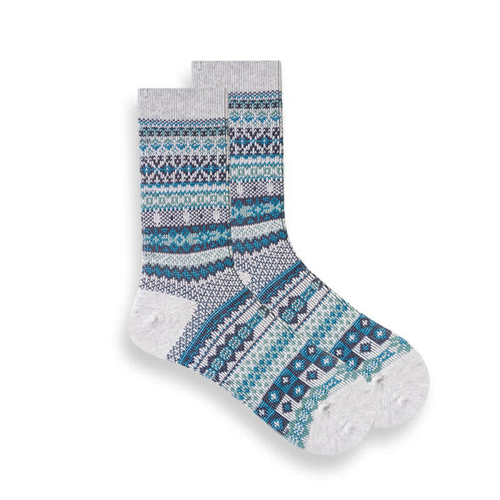 Retro National Style Ethno-gestreifte Socken